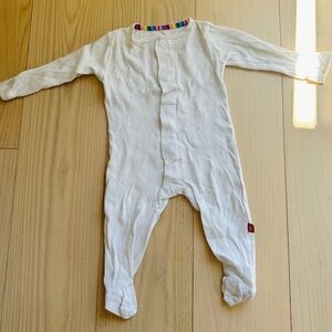 Magnetic Me tofu organic cotton pointelle footie